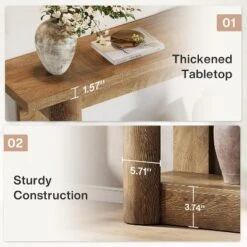Tribesigns 63"Farmhouse Console Table, Narrow Long Sofa Table Behind The Couch, 2-Tier Storage Entryway Furniture For Living Room -Tribesigns Sales Store GUEST da761344 0a74 48c2 a211 39cc6b8d0487