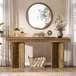 Tribesigns 63" Farmhouse Console Table, Wooden Rectangular Sofa Table Behind The Couch 11 Tribesigns 63" Farmhouse Console Table, Wooden Rectangular Sofa Table Behind The Couch -Tribesigns Sales Store GUEST dae6c836 184e 406b b0b0 b0b6b77cc982
