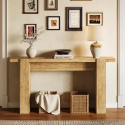 Tribesigns Solid Wood Console Table, 67"Entryway Table With Spacious Tabletop, Long Narrow Sofa Table For Hallway, Living Room, Entrance, Brown -Tribesigns Sales Store GUEST dbae22f3 8f3a 4554 97bd f4854fa08c4b