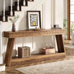 Tribesigns 2-Tier Farmhouse Console Table, 70.87" Extra Long Entryway Table With Storage -Tribesigns Sales Store GUEST e0167e51 d8ba 40b5 a04a e3d0d8f97f72