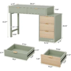Tribesigns Computer Desk With 5 Drawers, Reversible Small Writing Desk Workstation With Storage For Home Office -Tribesigns Sales Store GUEST e5f13f6d 4d9e 4c5c adda e9796b188cba