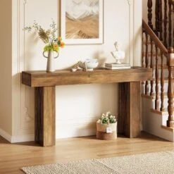 Tribesigns 63-Inch Narrow Console Table, Modern Sofa Table For Hallway, Entryway Table For Living Room, Bedroom, Home Office,Brown -Tribesigns Sales Store GUEST e630a485 088e 4b2c b778 9062138fc337