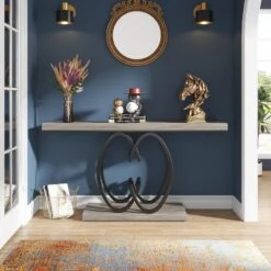 Tribesigns 55" Console Entryway Table With Geometric Metal Base 8 Tribesigns 55" Console Entryway Table With Geometric Metal Base -Tribesigns Sales Store GUEST e6fd61ac 470b 4843 8319 4a948a5aca0c