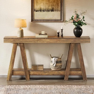 Tribesigns 70.87" Farmhouse Console Table, 2-Tier Entryway Accent Table Behind Sofa 3 Tribesigns 70.87" Farmhouse Console Table, 2-Tier Entryway Accent Table Behind Sofa - Image 3
