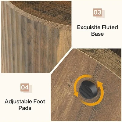 Tribesigns 3-Tier Round End Table, Side Table With Storage Shelf For Living Room, Bedroom 5 Tribesigns 3-Tier Round End Table, Side Table With Storage Shelf For Living Room, Bedroom - Image 5