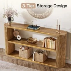 Tribesigns 63-Inch Console Table, Farmhouse Entryway Table With 3-Tier Open Shelf, Wooden Behind Couch Tables For Living Room, Hallway -Tribesigns Sales Store GUEST ea6172fe d81a 4179 b1af 1c2e30e3981b