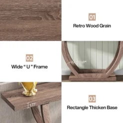 Tribesigns 63 Inches Farmhouse Wood Console Table For Entryway, Narrow Long Foyer Sofa Table With Geometric Legs For Hallway, Entrance, Living Room -Tribesigns Sales Store GUEST ead1ca12 3e14 4310 9b3d 5307f5aa5bcf