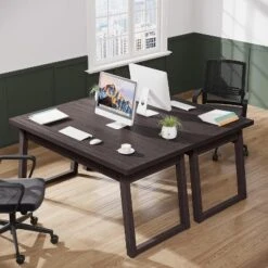 Tribesigns Home Office Executive Desk, 55 Inches Wood Computer Desk With Drawer, Mid-Century Study Writing Table Workstation Furniture -Tribesigns Sales Store GUEST ebbb355a f8f2 4289 8d16 cc9932d774dc