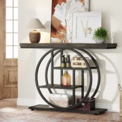 Tribesigns Industrial 4-Tier 41.3" Console Table With Circle Base -Tribesigns Sales Store GUEST ee1dc742 d89a 4a6e 91f1 c09f672cf554