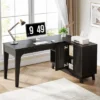 Tribesigns 57-Inch L-Shaped Computer Desk With Storage Cabinet For Home Office