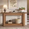 Tribesigns 2-Tier Farmhouse Console Table, Narrow Long Sofa Table Behind The Couch