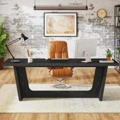 Tribesigns 70.87-Inch Executive Computer Desk With Solid Wooden Pedestal -Tribesigns Sales Store GUEST efd1f71c 4003 4469 85d0 7aab773bba33