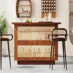 Tribesigns Rattan Home Bar Unit, Farmhouse 4-Tier Mini Bar Table With 4 Stemware Racks And Heightened Base, Liquor Bar Cabinet For Home Pub 15 Tribesigns Rattan Home Bar Unit, Farmhouse 4-Tier Mini Bar Table With 4 Stemware Racks And Heightened Base, Liquor Bar Cabinet For Home Pub -Tribesigns Sales Store GUEST f027f1df eb01 4130 9ec9 86792a626275