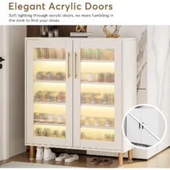 Tribesigns Shoe Cabinet With LED Light & Acrylic Doors, 5-Tier Shoe Organizer Storage Rack -Tribesigns Sales Store GUEST f0ecbab7 54a8 47ab b401 2bb1750df028