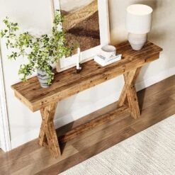Tribesigns 63-Inch Solid Wood Console Table, Farmhouse Entryway Table With X-Shaped Legs For Living Room, Behind Sofa, Hallway, Easy Assembly 10 Tribesigns 63-Inch Solid Wood Console Table, Farmhouse Entryway Table With X-Shaped Legs For Living Room, Behind Sofa, Hallway, Easy Assembly -Tribesigns Sales Store GUEST f104a6a5 ba85 47e4 8381 e60a0cd2501a