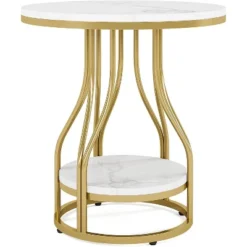Tribesigns Modern Round Side Table, 2-Tier End Table With Storage For Couch Side, Sofa Side Table With Metal Frame For Living Room -Tribesigns Sales Store GUEST f3244082 ab1a 4cf5 b61c 96577e2c0a8d