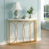 Tribesigns Half Moon Console Table, Modern Semi Circle Sofa Table