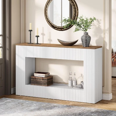 Tribesigns Modern Console Table, 55" Wood Entryway Table With Storage, Narrow Long Sofa Table Behind Couch Table For Living Room, Hallway 7 Tribesigns Modern Console Table, 55" Wood Entryway Table With Storage, Narrow Long Sofa Table Behind Couch Table For Living Room, Hallway - Image 7