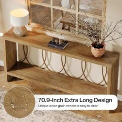Tribesigns 70.9" Extra Long Console Table, 2-Tier Sofa Table Behind Couch, Modern Foyer Stand For Hallway, Entryway, Living Room -Tribesigns Sales Store GUEST f79a53ec 4867 4da1 8a18 45b015ebb2b9