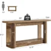Tribesigns 63"Farmhouse Console Table, Narrow Long Sofa Table Behind The Couch, 2-Tier Storage Entryway Furniture For Living Room