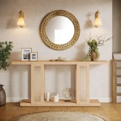 Tribesigns 71"Long Console Table, Farmhouse Sofa Console Behind Couch With Acrylic Legs, 2-Tier Entry Table For Hallway, Foyer, Living Room, Natural 8 Tribesigns 71"Long Console Table, Farmhouse Sofa Console Behind Couch With Acrylic Legs, 2-Tier Entry Table For Hallway, Foyer, Living Room, Natural -Tribesigns Sales Store GUEST f8ebd72d 1a57 4f8a 899d 8d5ebe7a3640