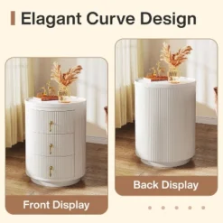 Tribesigns No Assembly 3-Drawer Nightstand, White -Tribesigns Sales Store GUEST f9f187d5 54b2 4383 a860 8befc2647222