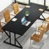 Tribesigns 78.7-Inch Executive Desk, Computer Desk For Home Office, Black