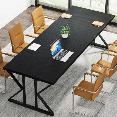 Tribesigns 78.7-Inch Executive Desk, Computer Desk For Home Office, Black 1 Tribesigns 78.7-Inch Executive Desk, Computer Desk For Home Office, Black