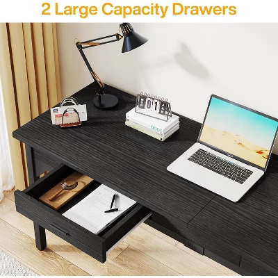 Tribesigns 78.7" Extra Long Computer Desk Double Desk With 2 Drawers For Home Office 6 Tribesigns 78.7" Extra Long Computer Desk Double Desk With 2 Drawers For Home Office - Image 6