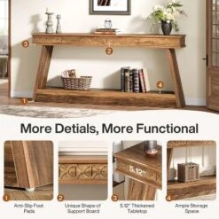 Tribesigns 2-Tier Farmhouse Console Table, 70.87" Extra Long Entryway Table With Storage -Tribesigns Sales Store GUEST feba4ce3 d043 4986 b082 c8b22d447eef