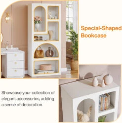 Tribesigns 70.9" Tall Bookshelf, White Arched Bookcase With Storage Shelves 15 Tribesigns 70.9" Tall Bookshelf, White Arched Bookcase With Storage Shelves -Tribesigns Sales Store a378cc6d e61a 4699 9651 51521e194539