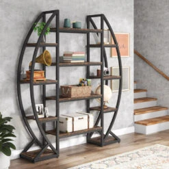 Tribesigns Oval 5 Tiers Etagere Bookcase 11 Tribesigns Oval 5 Tiers Etagere Bookcase -Tribesigns Sales Store a38d142c 00ff 4734 b8a0 c128e75b463a