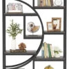 Tribesigns 5-Tier Freestanding Tall Bookshelf With 9 Open Storage Shelves,Grey