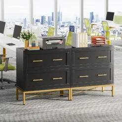 Tribesigns Office File Cabinet Modern Filing Cabinet, Black -Tribesigns Sales Store b3c726d7 d6e1 4773 bf58 ee1865e2fa07