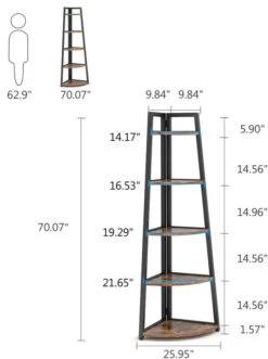 Tribesigns Corner Bookshelf Bookcase Industrial Corner Ladder Shelf Plant Stand -Tribesigns Sales Store ba6da3a8 1337 47f0 a696 15e4f965fb5c