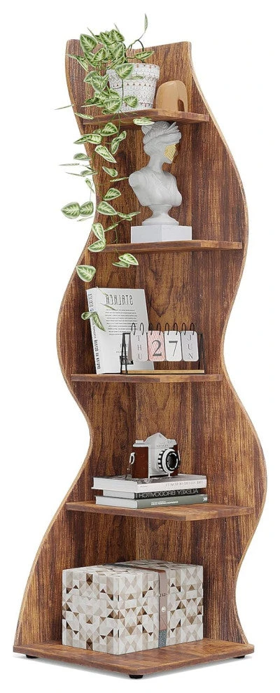 Tribesigns Corner Shelf, Corner Bookshelf, Bookcase Storage Rack Plant Stand 1 Tribesigns Corner Shelf, Corner Bookshelf, Bookcase Storage Rack Plant Stand