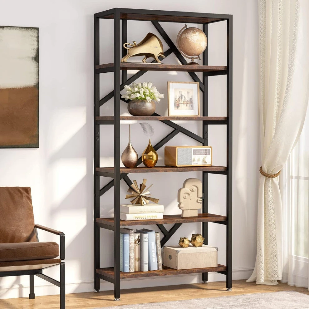 Tribesigns 71 Inch Bookshelf, Bookcase, Open BookShelves Storage Display Shelf 5 Tribesigns 71 Inch Bookshelf, Bookcase, Open BookShelves Storage Display Shelf - Image 5