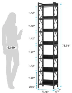 Tribesigns 78.7 Inch Bookshelf, Bookcase, Display Shelves, Storage Organizer 16 Tribesigns 78.7 Inch Bookshelf, Bookcase, Display Shelves, Storage Organizer -Tribesigns Sales Store c327df75 af48 4560 b62d e6c00e8e390b