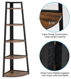 Tribesigns Corner Shelf, Corner Bookshelf Bookcase Ladder Shelf Plant Stand -Tribesigns Sales Store c3b85107 5e2f 468b b01d 443b233dca6d