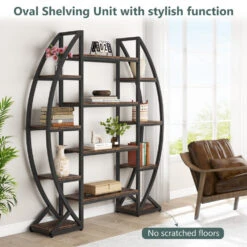 Tribesigns Oval 5 Tiers Etagere Bookcase 14 Tribesigns Oval 5 Tiers Etagere Bookcase -Tribesigns Sales Store c944d846 e041 4dfa 9b56 976a59f14753