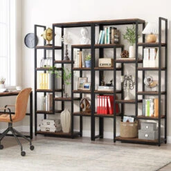 Tribesigns Industrial 6-Tier Bookshelf, 70.9" Tall Bookcase, Brown -Tribesigns Sales Store cdc496e6 bf00 49f2 adf2 ee171dd36849