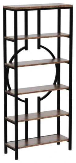 Tribesigns 70.9 Inch Industrial Bookshelf,6-Tier Etagere Bookcase,Storage Shelf