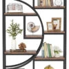 Tribesigns 5-Tier Freestanding Tall Bookshelf With 9 Open Storage Shelves,Brown