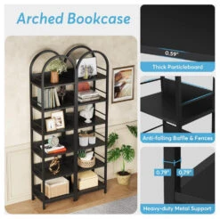 Tribesigns Open Bookshelf, Arched Bookcase, Corner Bookcase Display Shelves -Tribesigns Sales Store dabb84bf 8634 4622 a384 d1669e5bf7aa