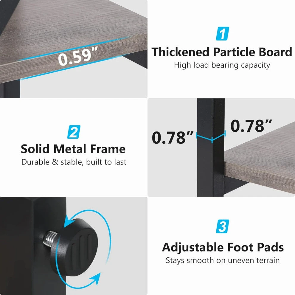 Tribesigns 70.8" 5-Tier Tall Bookshelf With 8 Open Storage Shelves, Gray 8 Tribesigns 70.8" 5-Tier Tall Bookshelf With 8 Open Storage Shelves, Gray - Image 8