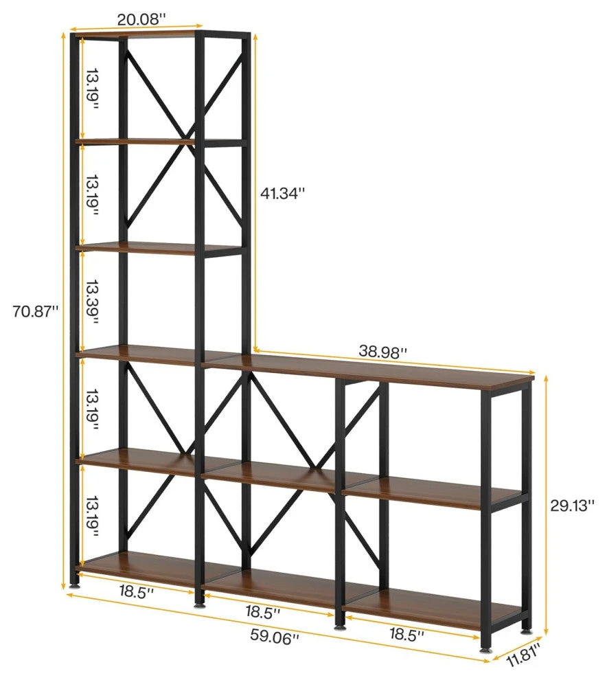 Tribesigns Bookshelves, Ladder Corner Etagere Bookcase, Storage Organizer 9 Tribesigns Bookshelves, Ladder Corner Etagere Bookcase, Storage Organizer - Image 9