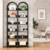 Tribesigns Open Bookshelf, Arched Bookcase, Corner Bookcase Display Shelves