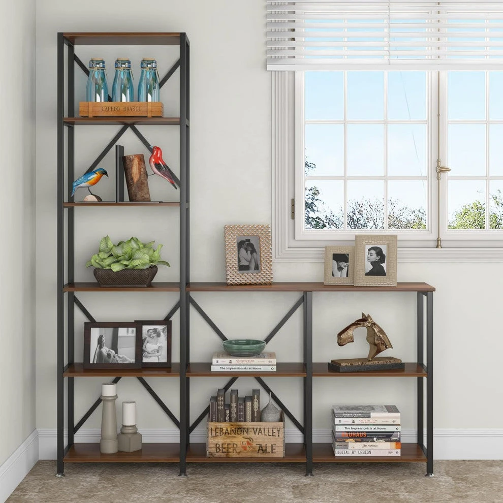 Tribesigns Bookshelves, Ladder Corner Etagere Bookcase, Storage Organizer 7 Tribesigns Bookshelves, Ladder Corner Etagere Bookcase, Storage Organizer - Image 7