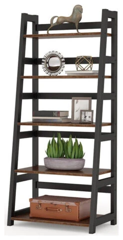 Tribesigns Metal Ladder Bookcase