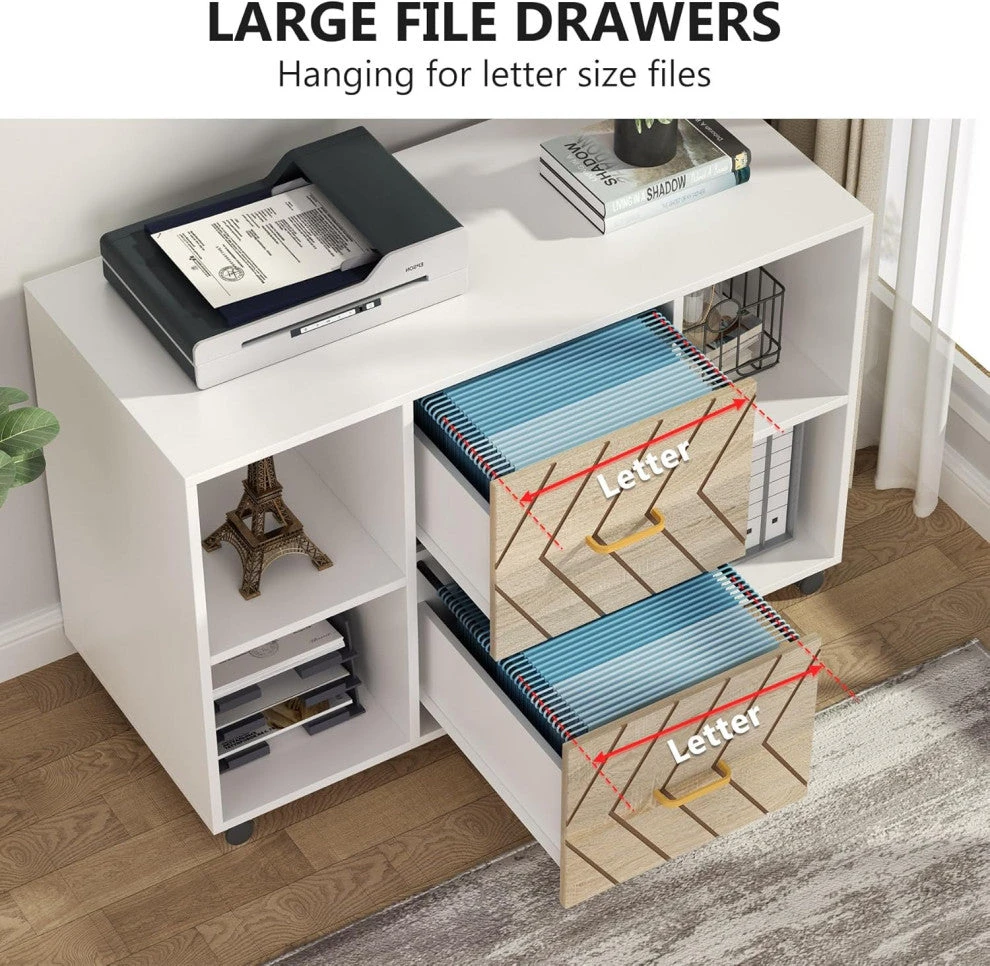 Tribesigns File Cabinet, Large Filing Cabinet Printer Stand With Storage 2 Tribesigns File Cabinet, Large Filing Cabinet Printer Stand With Storage - Image 2